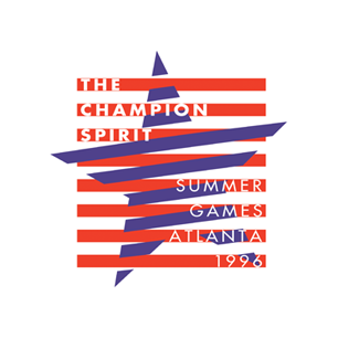 Champion Spirit of Summer Games Atlanta logo Art Direction by: Bart Crosby, Crosby Associates